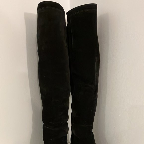 Browns Black Suede over the knee boots, 37.5 - Picture 2 of 10